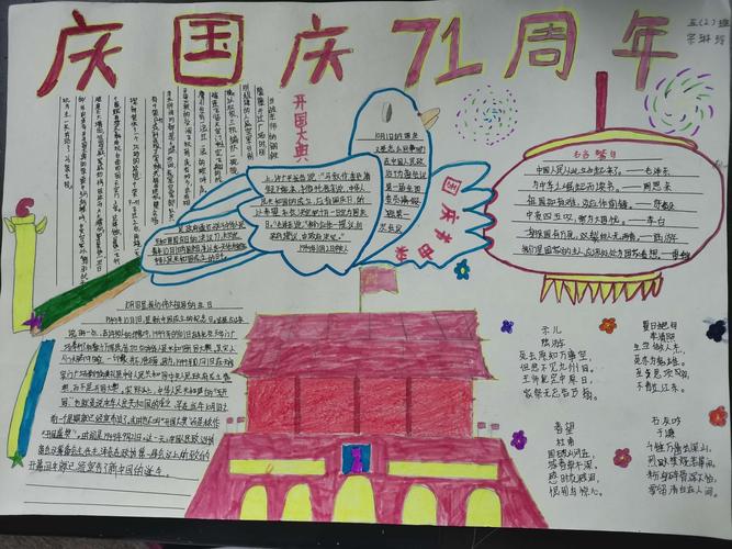 对祖国的祝福语一句话周年手抄报 祝福祖国的手抄报