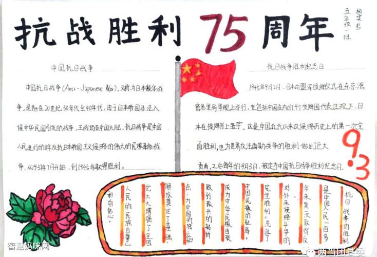 抗战胜利纪念日手抄报 节日手抄报