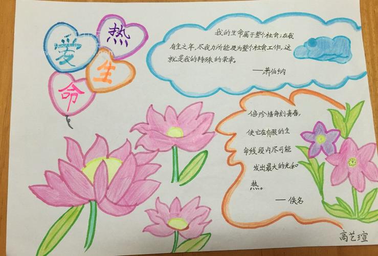关爱生命构建积极心态手抄报 热爱生命手抄报