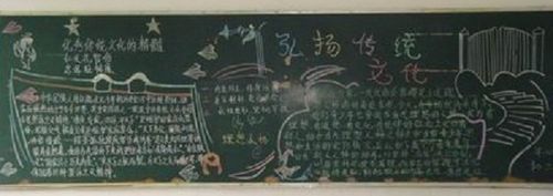 元谋人的一天黑板报 黑板报图片素材