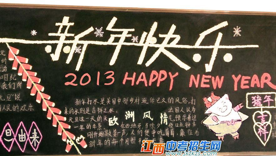 欢度春节2019年黑板报 春节黑板报图片素材
