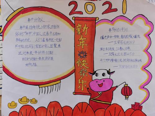 迎接新春简单手抄报 新春手抄报