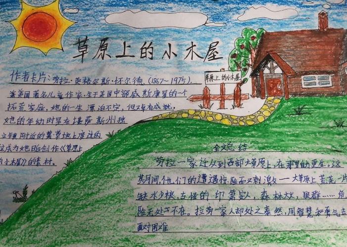 关于《草原上的小木屋》的手抄报 积极向上的手抄报