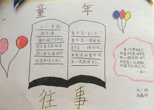 书香润童年简单手抄报 我的童年手抄报