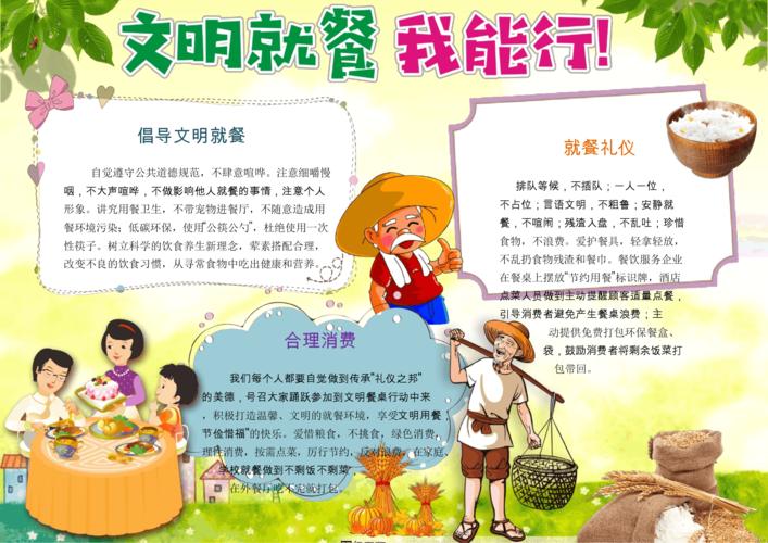 餐馆就餐注意事项手抄报 文明就餐手抄报