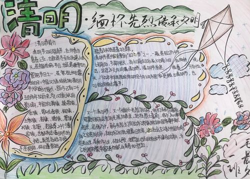 慎终追远缅怀先简单手抄报 缅怀先烈手抄报
