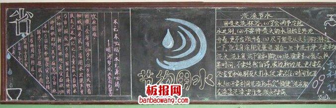 共治瓯江水大黑板报 黑板报图片素材