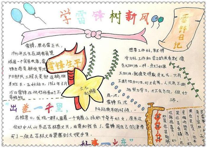 如玉少年争做三小牛手抄报 争做小雷锋手抄报