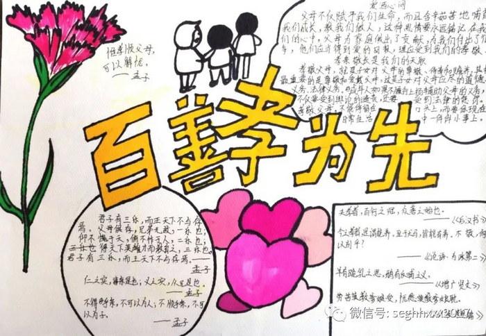 跟孝德有关的手抄报 关于品德的手抄报