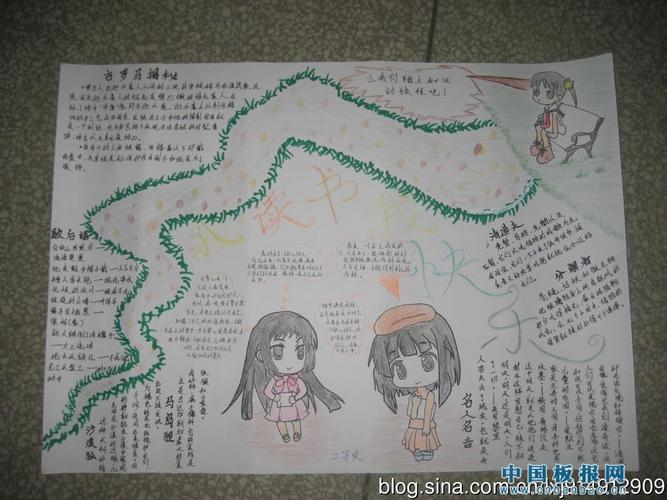初一是快乐的手抄报 快乐的手抄报