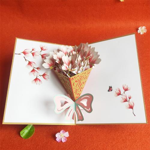 怎么折立体花装饰贺卡 怎么折立体贺卡