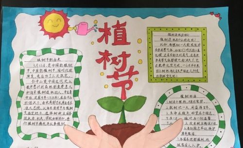 植树造林爱我家园简易手抄报 植树造林手抄报