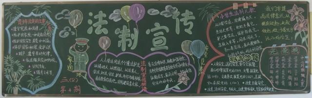 以依法治国为主题设计黑板报 设计黑板报图片大全