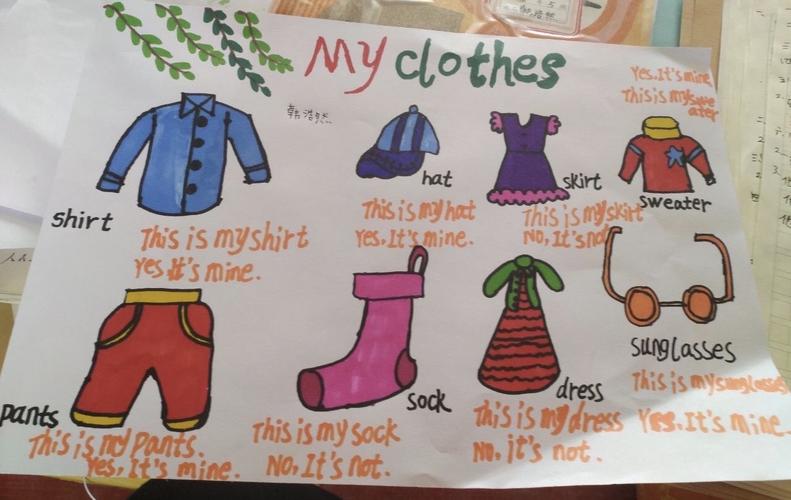 英语衣服的四年级手抄报 四年级英语手抄报