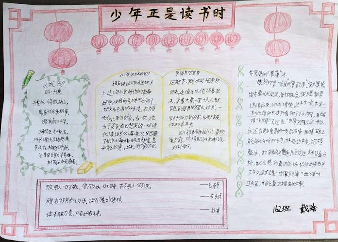 少年正是读书时的手抄报 美德少年手抄报