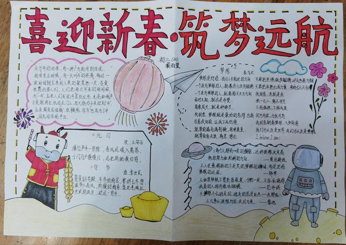 舞动新春筑梦鼠年手抄报 新春手抄报