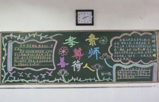 谦以待人黑板报 黑板报图片大全
