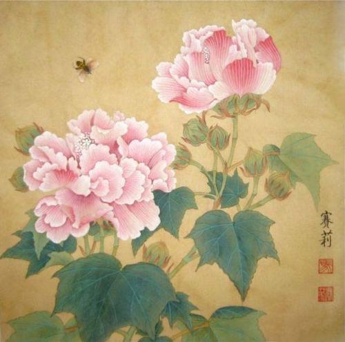 有关芙蓉花的黑板报 黑板报图片素材