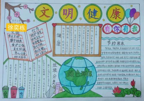 健康文明的生活手抄报 关于文明的手抄报