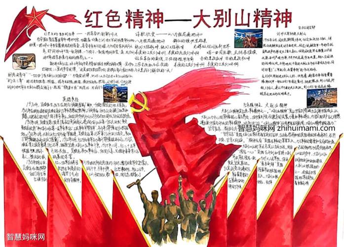 弘阳大别山精神手抄报 爱国精神手抄报