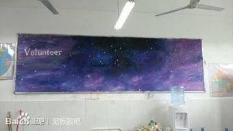 以仰望星空为主题的黑板报 主题黑板报图片素材
