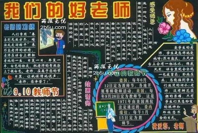 心目中的老师黑板报 感恩老师黑板报图片大全