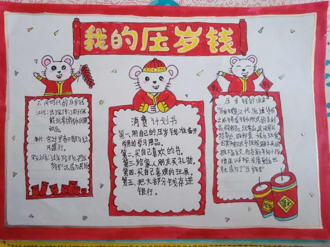 以压岁钱为主的手抄报 爱为主题的手抄报