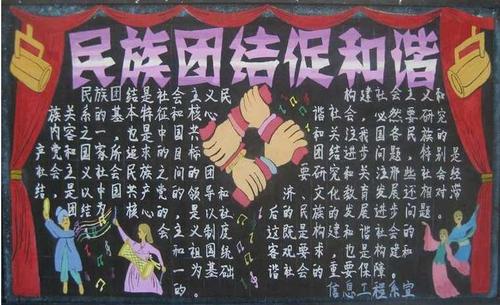 民族团结从我们做起黑板报 民族团结黑板报图片大全