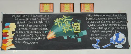 校园室内黑板报 校园黑板报图片素材