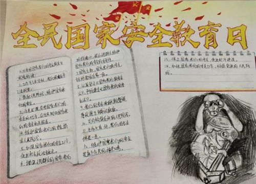 抗击疫情国家安全日手抄报 国家安全日手抄报