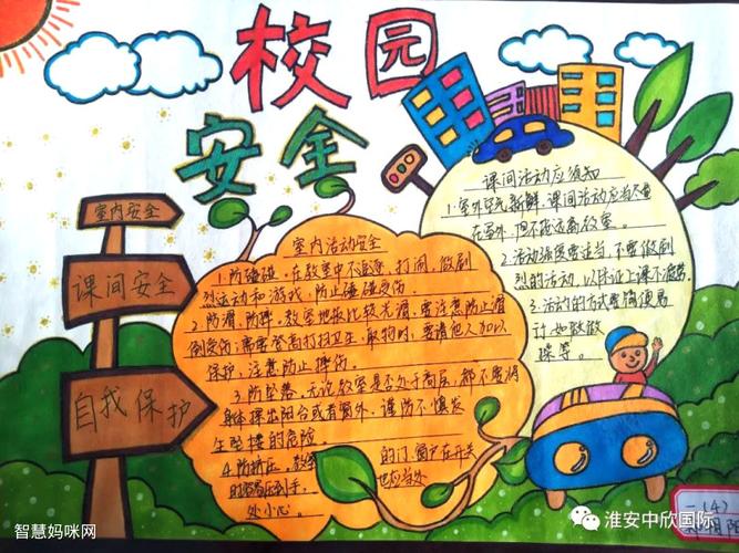 有关寻找校园安全患隐的手抄报 校园安全手抄报