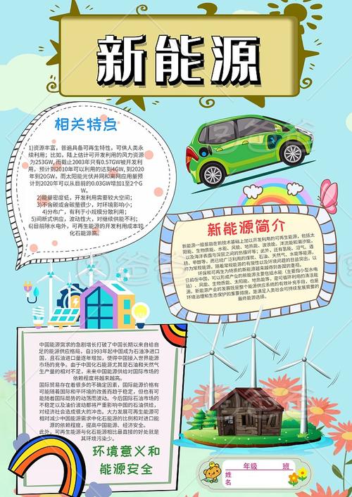 新能源汽车创意手抄报 节约能源手抄报