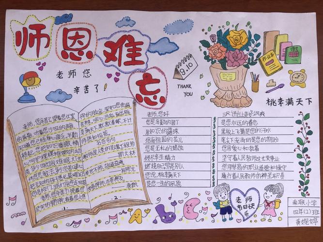 感师恩颂时情的手抄报 感念师恩手抄报