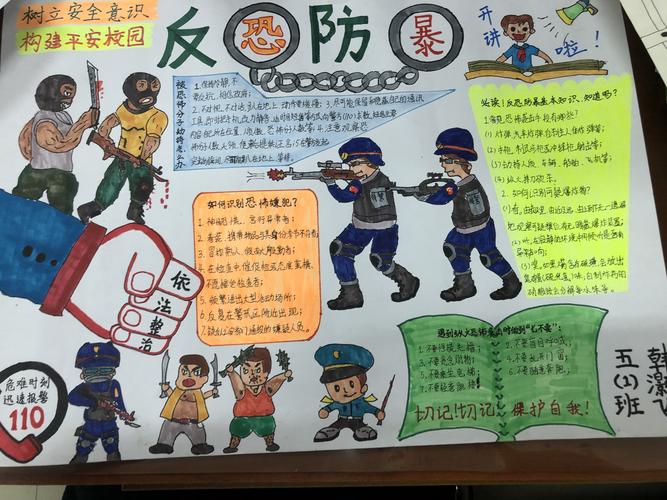 小学防范恐怖袭击手抄报 小学手抄报