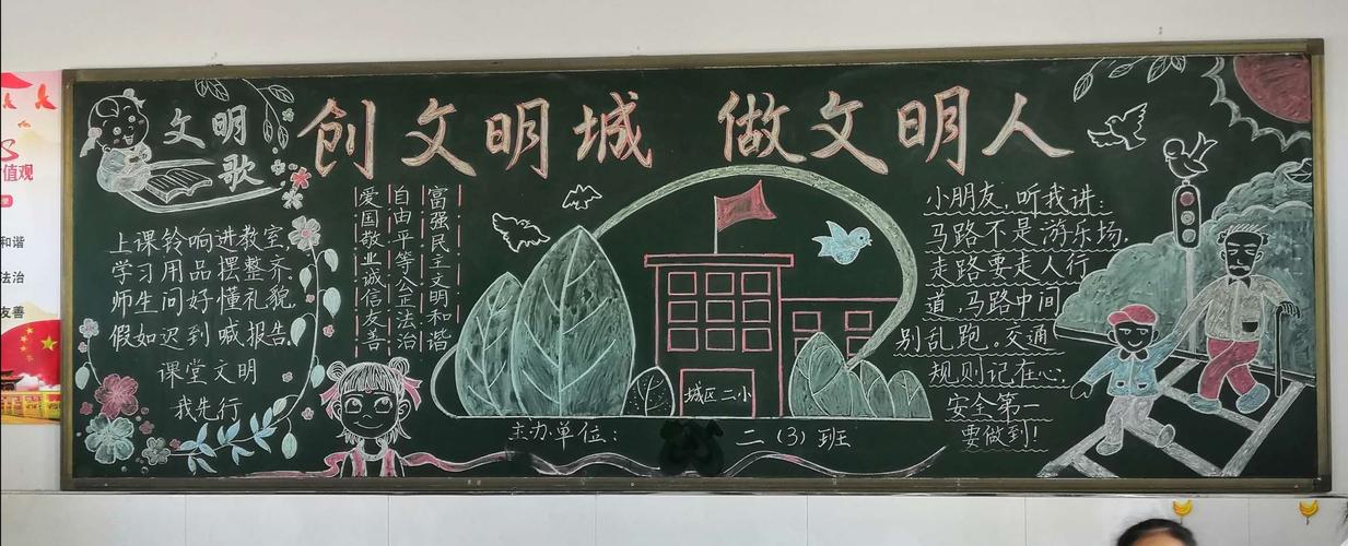 作文明人黑板报 文明黑板报图片大全