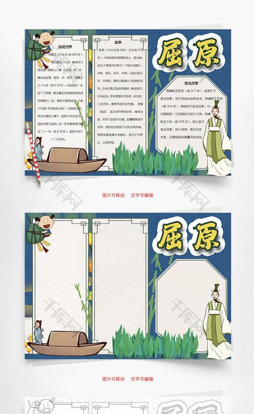 百家讲坛话屈原手抄报 屈原手抄报