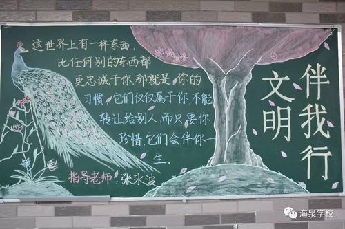 好好行礼的黑板报 黑板报图片大全