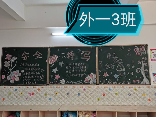 一年级教室安全黑板报 一年级黑板报图片大全