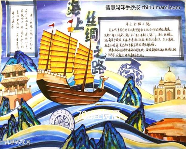 丝绸之路致海上丝绸之路手抄报 丝绸之路手抄报