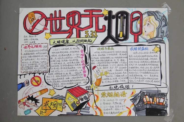 世界无烟日一等奖手抄报 世界无烟日手抄报