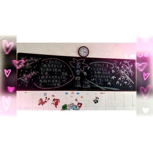 梅花树黑板报 黑板报图片素材