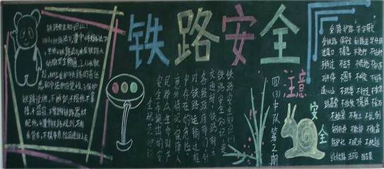 轻轨主题黑板报 主题黑板报图片素材