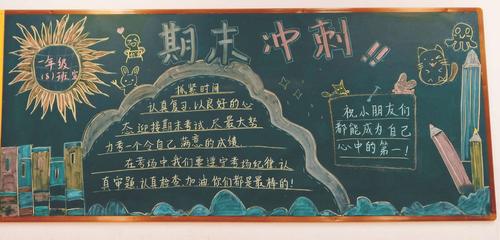 考试加油主题黑板报 主题黑板报图片大全