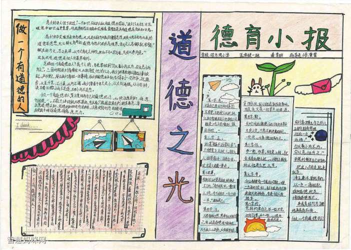 彩色气水影响体格发育的手抄报 关于德育的手抄报