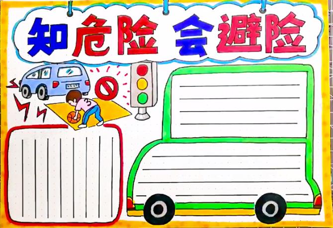 知危险去避险手抄报 手抄报简单又漂亮
