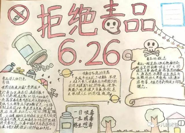 拒绝毒品安全第一二年级手抄报 安全第一手抄报