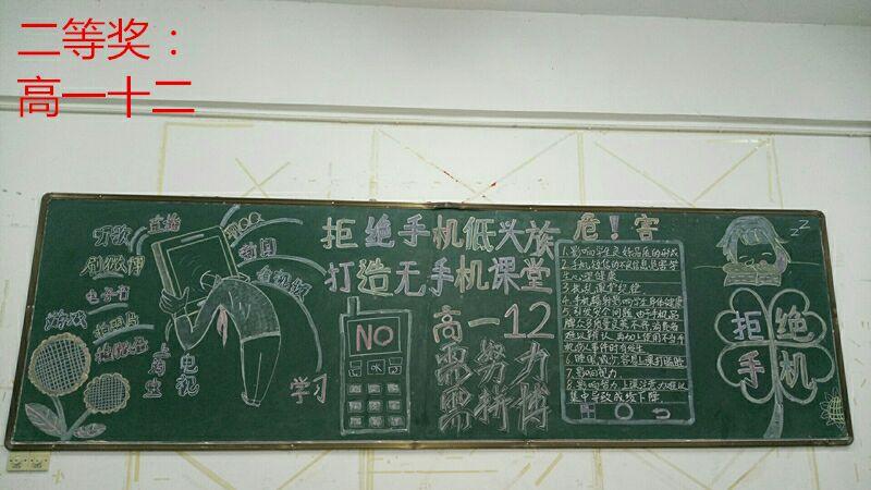 有关带手机的危害黑板报 黑板报图片素材