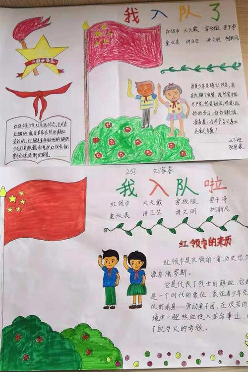 新队员入队标准手抄报 少先队入队手抄报
