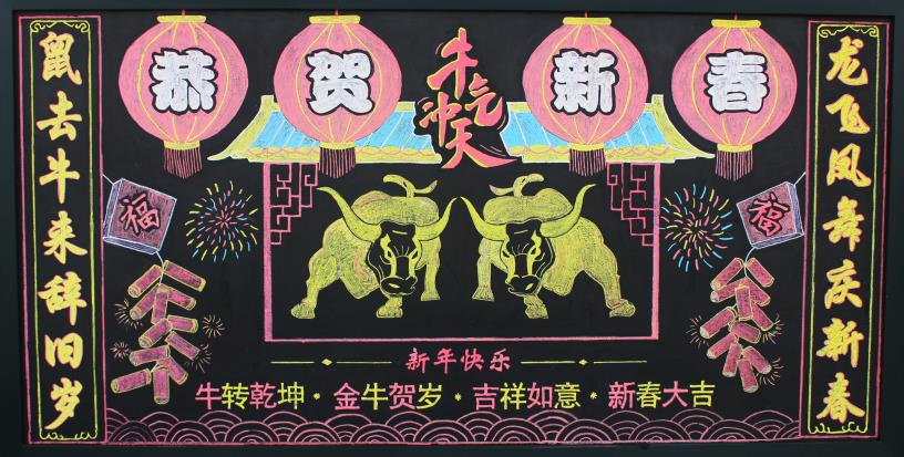 拜年红包图片黑板报 黑板报图片大全