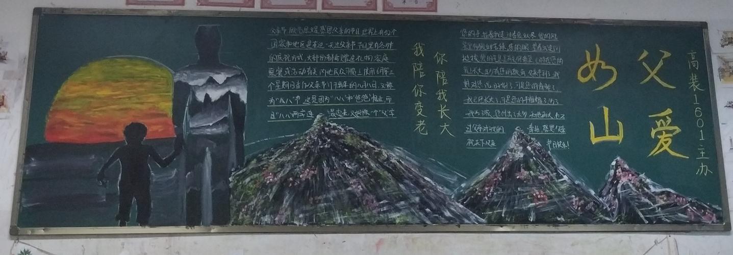 父亲节以什么为黑板报 黑板报图片大全